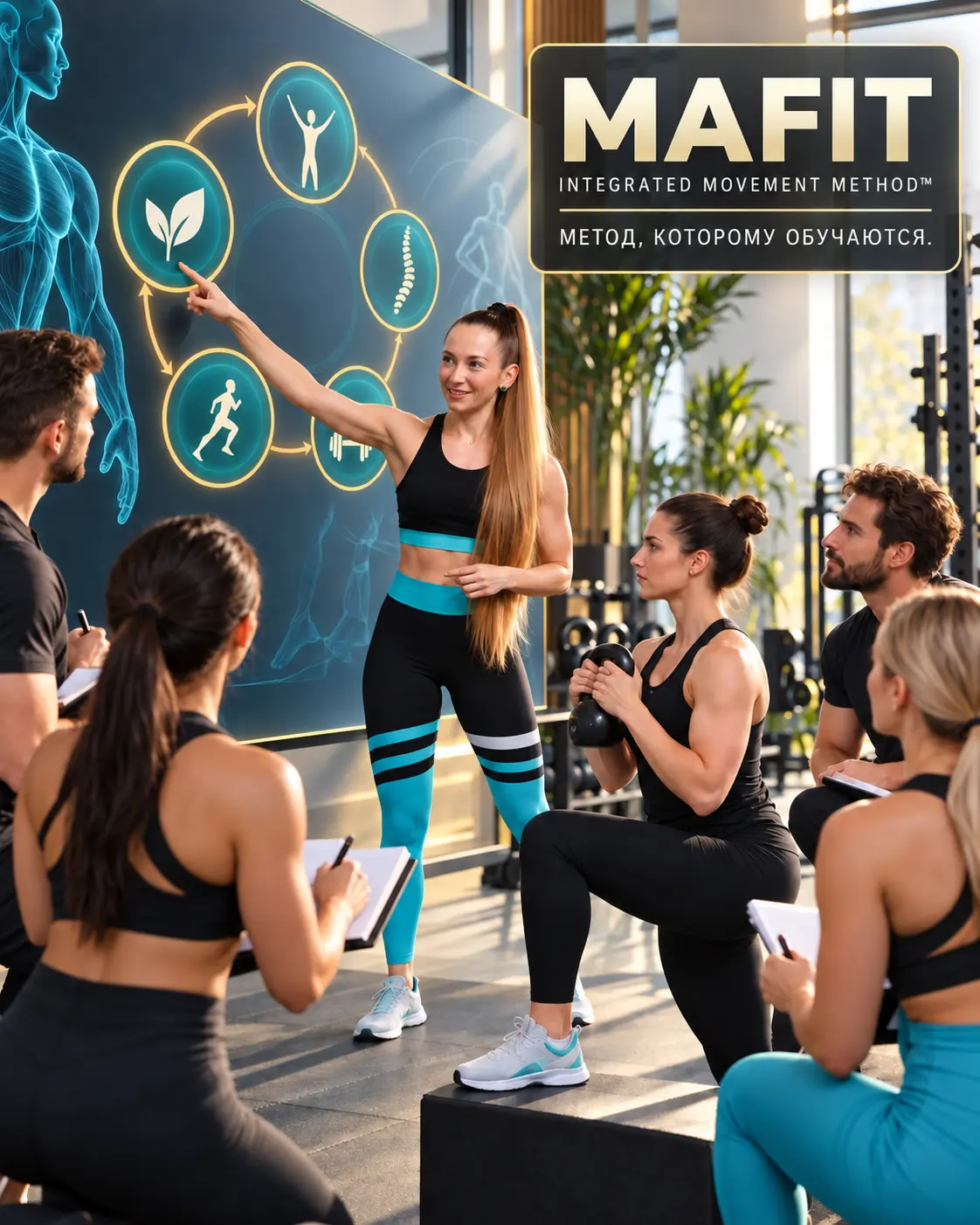 Reklamní banner MAFIT Integrated Movement Method: Metoda, která se vyučuje — značková verze