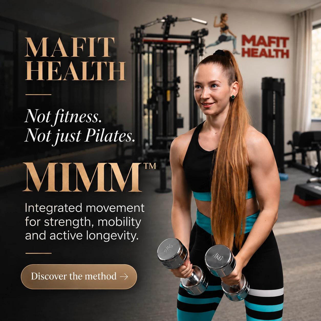 Reklamní banner MAFIT Integrated Movement Method: Metoda MIMM — EN