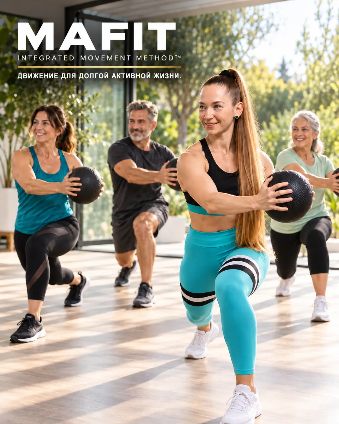 Reklamní banner MAFIT Integrated Movement Method: Pohyb pro aktivní život — světlá verze