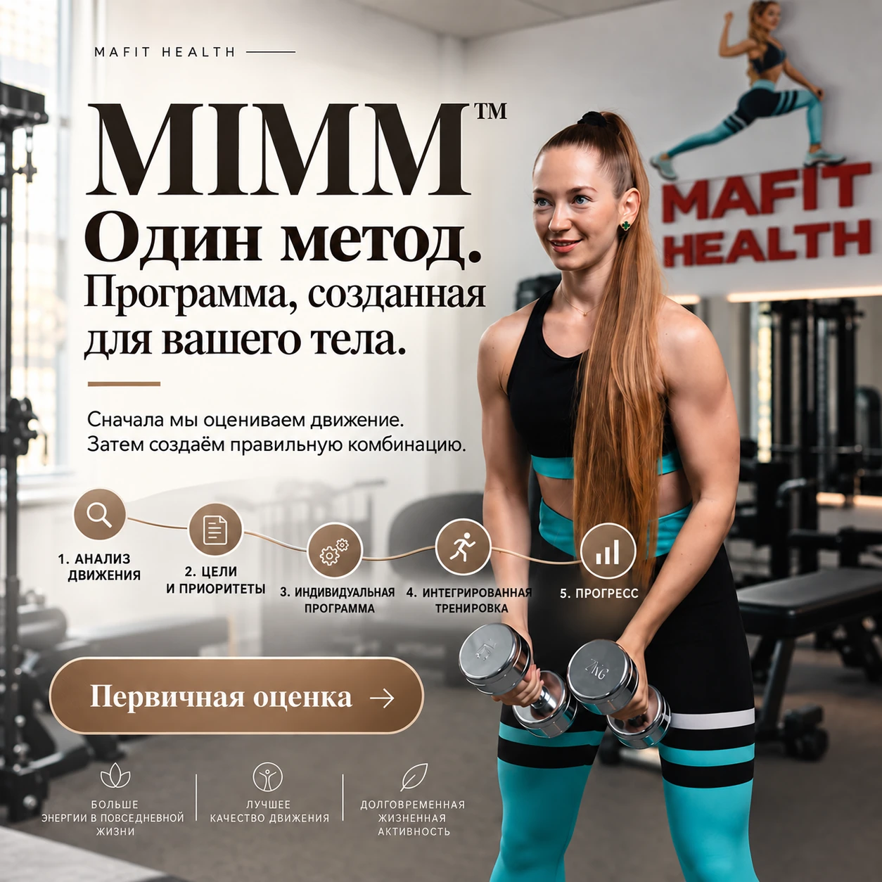 Reklamní banner MAFIT Integrated Movement Method: Osobní systém — RU