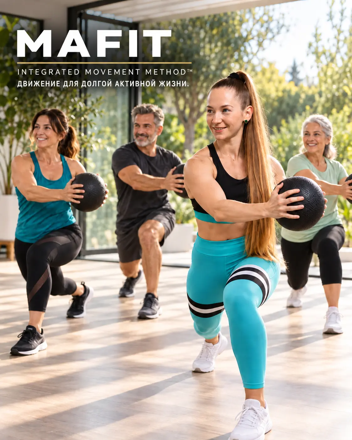 Reklamní banner MAFIT Integrated Movement Method: Pohyb pro aktivní život — značková verze